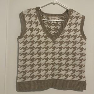Jessica Simpson Houndstooth Sweater Vest